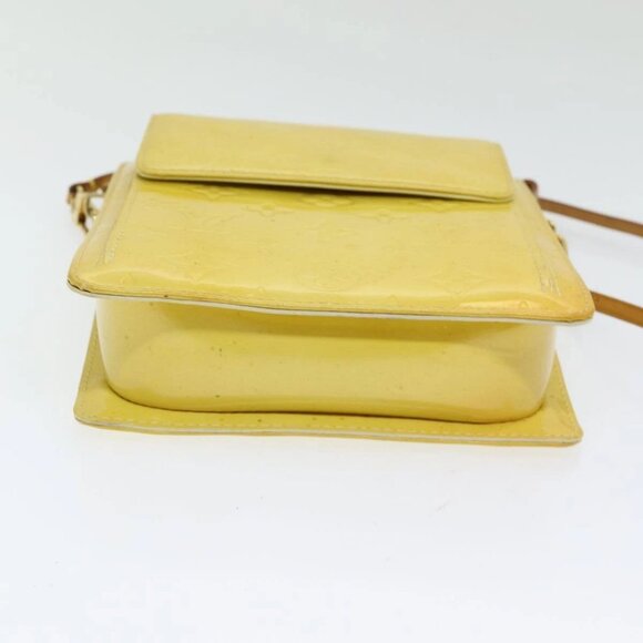 LOUIS VUITTON Monogram Vernis Motto Pouch Lime Yellow - Picture 5 of 15